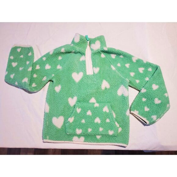 Cat & Jack Girls Size M (8) Seafoam Green Sherpa Quarter Zip Pullover 🌍5/$10🌎 - Picture 1 of 7